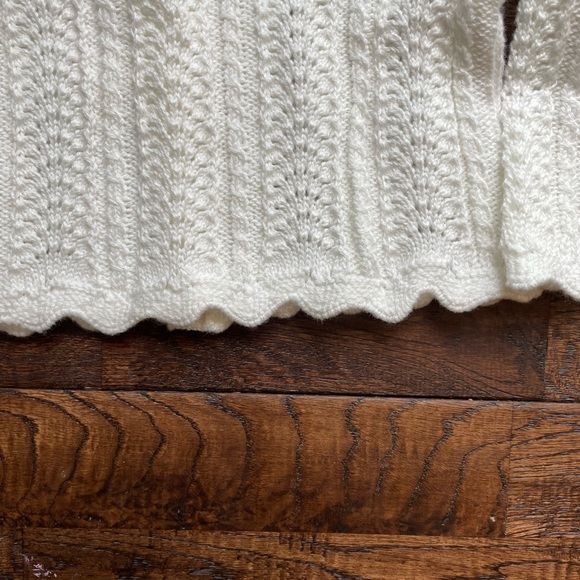 Baby cardigan sweater cable knit NWT Gap size 6-12 months white - Picture 8 of 9